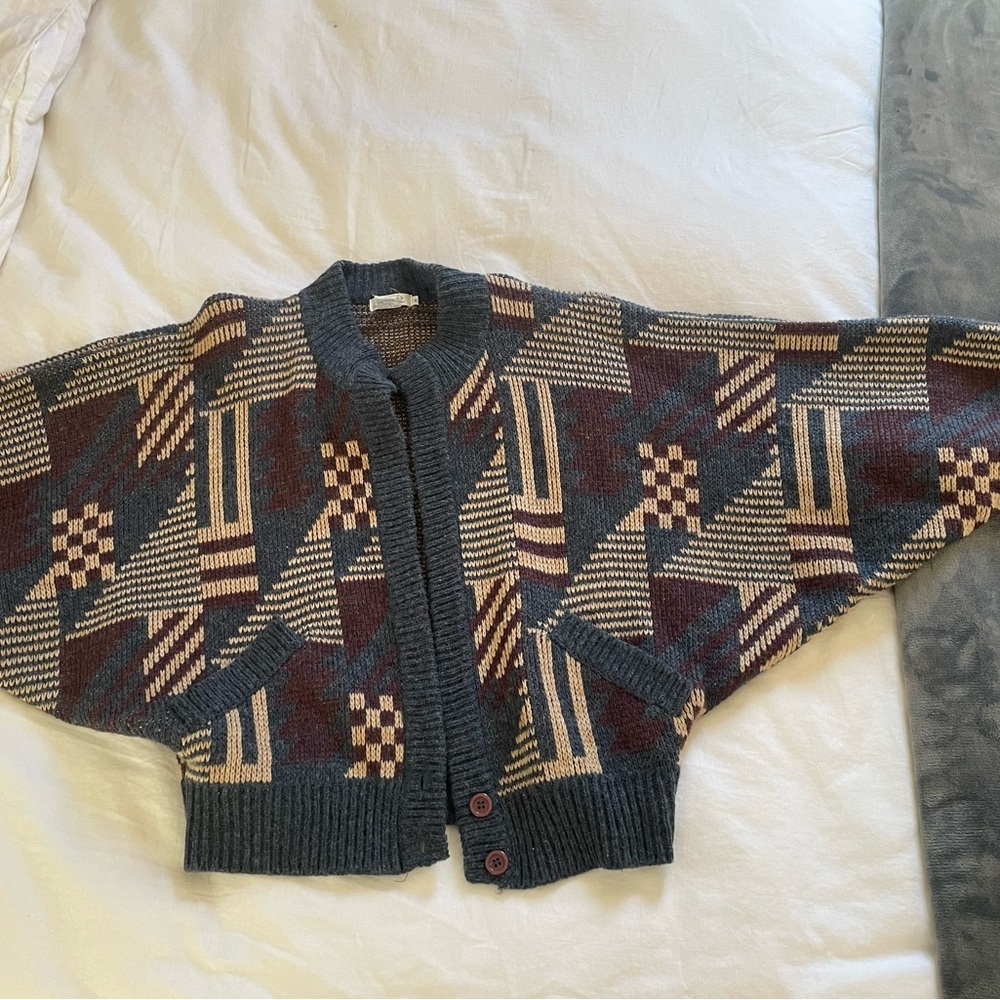 Vintage Wool sweater with balloon sleeves